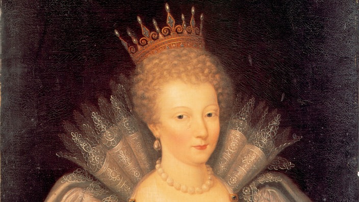 Maria Stuart (1542-1587), Königin von Schottland, hier als Königin von Frankreich in einem Gemälde von Joseph Serrur