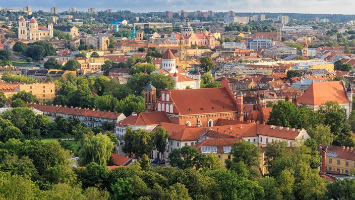 Blick auf Litauens Hauptstadt Vilnius