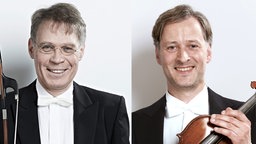 Geiger Adrian Bleyer und Kontrabassist Christian Stach