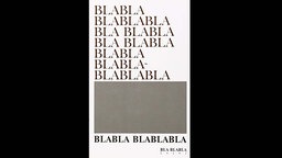 Buchcover "Bla blablabla bla blablabla" von Roberto Obanos Equisoain.