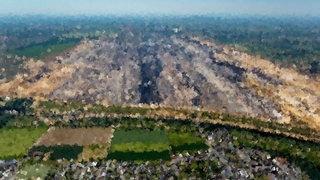 Verpixeltes Foto vom Dorfkern in Jüchen.