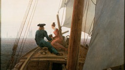 Auf dem Segler - Caspar David Friedrich