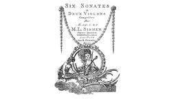 Titelblatt der Six Sonates à Deux Violons, Den Haag 1773