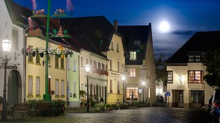 Die Altstadt von Linnich bei Vollmond