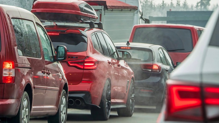 Stau auf der Autobahn