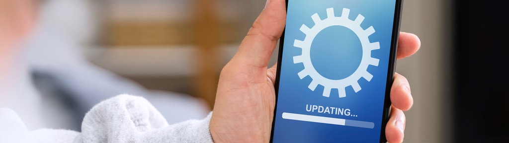 Ein Handy-Update wird installiert