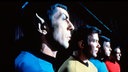 William Shatner, Kelley DeForest, Leonard Nimoy und James Doohan