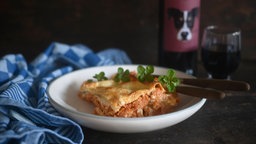 Linsen-Lasagne mit Pak Choi