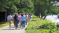 Girls Talking and Walking