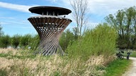 Beobachtungsturm im Naturschutzgebiet Woeste