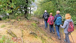 Mit Wanderstöcken rund um die Hohensyburg