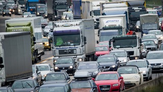 Stau auf der Autobahn