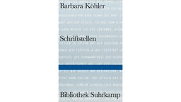 Buchcover: "Schriftstellen" von Barbara Köhler