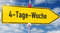 Schild: Vier-Tage-Woche