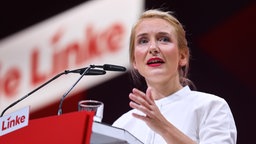 Ines Schwerdtner, Parteivorsitzende Die Linke, Archivbild: 19.10.2024