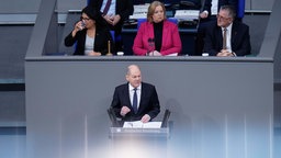 Olaf Scholz bei seiner Regierungserklärung (28.11.2023).