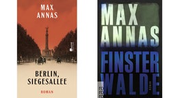 Dei Buchcover von Max Annas: "Berlin, Siegesallee" und "Finsterwalde".