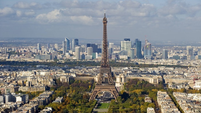 Luftbildaufnahme von Paris mit Eiffelturm