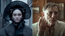 Lily-Rose Depp als Ellen Hutter und Daniel Craig als Lee in Szenen der Filme "Nosferatu" und "Queer".