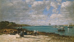 Eugéne Boudin, Kerhuon - Fischerinnen, 1870, Öl auf Leinwand, Wallraf-Richartz-Museum & Fondation Corboud, Köln