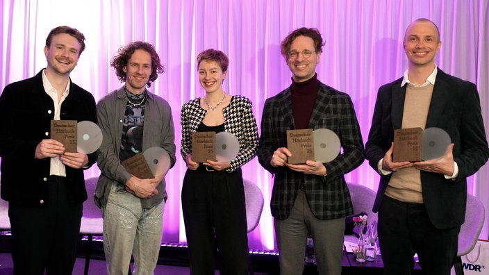 Deutscher Hörbuchpreis 2025 - Gruppenfoto Gewinner