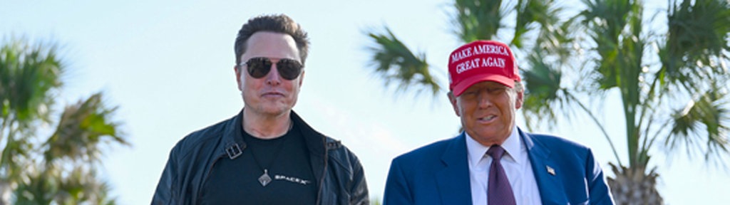 Donald Trump mit Elon Musk in Boca Chica, Texas. 19.11.2024. 