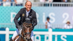 Michael Jung  auf Chipmunk bei den Olympischen Spielen, 29.07.2024.