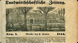 Die Erstausgabe der Landwirtschaftlichen Zeitung vom 03.01.1844.