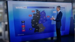 Blick auf infratest dimapz zur Bundestagswahl 2025. 