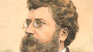 Georges Bizet, kolorierte Lithographie um 1870