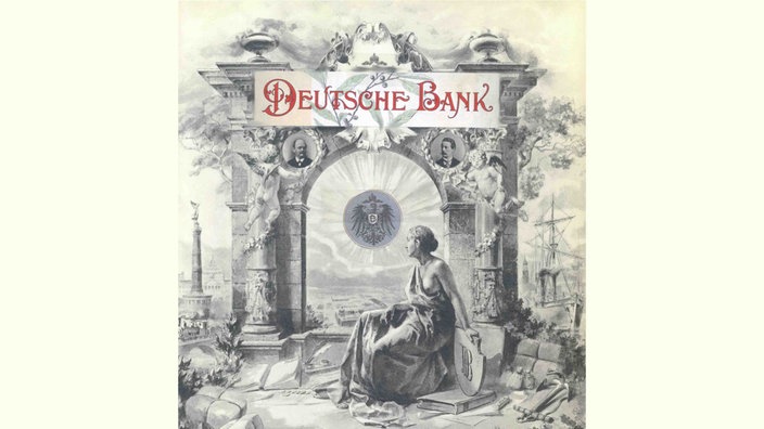 Plakat zum 25jährigen Jubiläum der Deutschen Bank, 1895