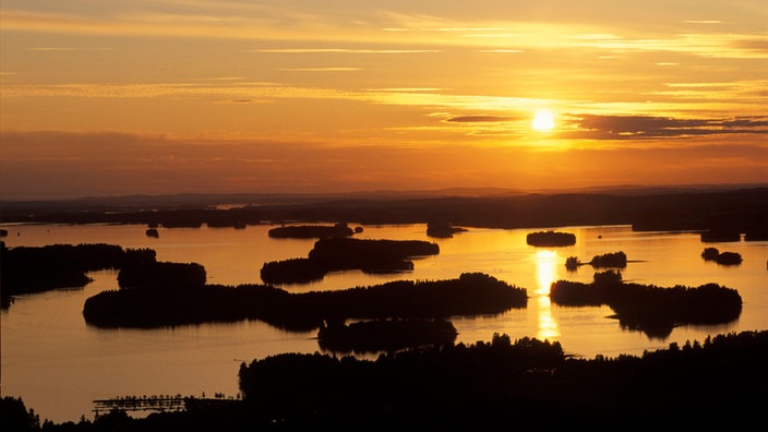 Der Kallavesi-See bei Kuopio in Finnland