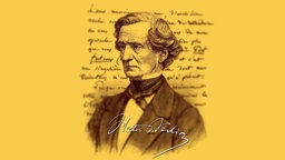 Historische Handschrift mit Portrait von Hector Berlioz