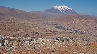 La Paz mit dem schneebedeckten Ilimani