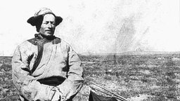 Der schwedische Asienforscher Sven Hedin in Tibet