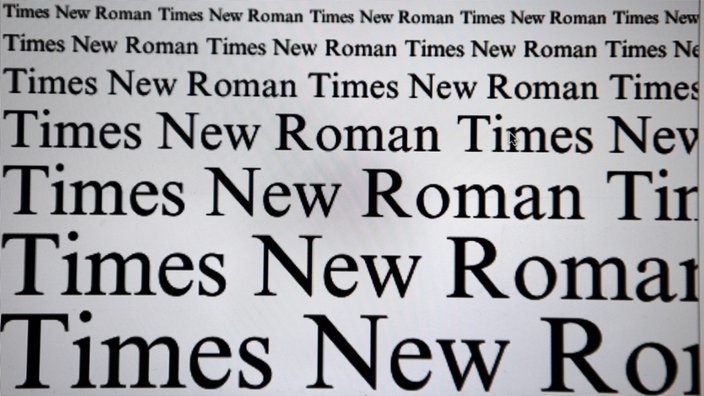 Die Schriftart Times New Roman