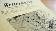 Eine historische Wetterkarte aus dem Jahr 1960