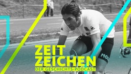 Eddy Merckx auf dem Fahrrad im Rennen