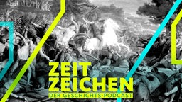 Historienbild "Hermannsschlacht" (Varusschlacht) nach Gemälde von Friedrich Gunkel