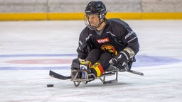 Deutsche Para -Eishockeynationalmannschaft im Trainingslager 