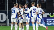  MSV Duisburg nach dem Tor zum 1-0 durch Patrick Sussek 