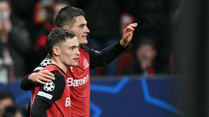 Leverkusens momentane Lebensversicherung: Duo Patrik Schick und Florian Wirtz (l.)