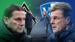 Gladbach-Trainer Gerardo Seoane trifft auf Bochums Trainer Dieter Hecking