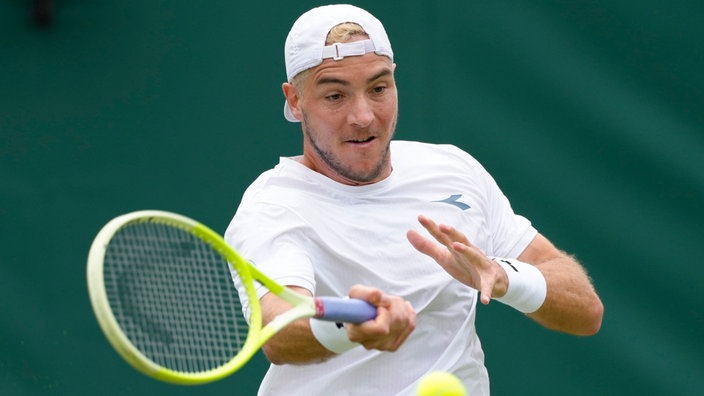 Jan-Lennard-Struff in Wimbledon.