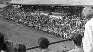 Zuschauertribünen bei der Austragung des CHIO 1947