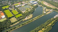 Die Regattastrecke neben der Schauinsland Reisen Arena in Duisburg