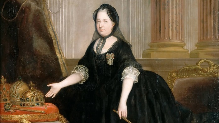 Maria Theresia von Österreich, zeitgen. Gemälde von Anton von Maron