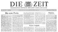 Erste Nummer der Wochenzeitschrift "Die Zeit" 