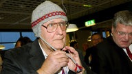 Ingvar Kamprad 2006 mit traditioneller Polarmütze