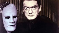 "Fantomas", Hauptdarsteller Jean Marais mit Fantomas-Maske